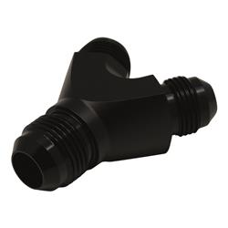 8AN Male Flare to 8AN Male Flare to 10AN Male Flare Y Block Fitting, Anodized Matte Black