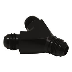 8AN Male Flare to 8AN Male Flare to 8AN Male Flare Y-Block Fitting, Anodized Matte Black