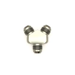 Y-Fittings, -8AN Male, -8AN Male, -8AN Male, Aluminum, Natural, Each