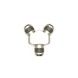 Y-Fittings, -10AN Male, -10AN Male, -10AN Male, Aluminum, Natural, Each