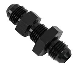 6AN Male Flare to 6AN Male Flare Bulkhead Adapter (Incl Nut), Anodized Matte Black