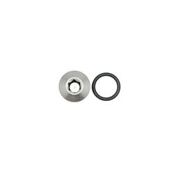 Fitting, Plug, -6 AN O-Ring, Male Thread, Aluminum, Silver Anodized, Each