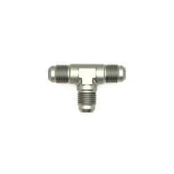 Tee Fittings, -6AN Male Flare, Aluminum, Natural, Each