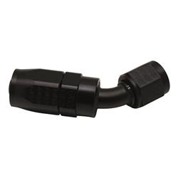 6AN Female Swivel 45-Degree Hose End CPE, Anodized Matte Black