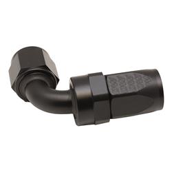 8AN Female Swivel 90-Degree Hose End CPE, Anodized Matte Black