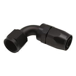 10AN Female Swivel 90-Degree Hose End CPE, Anodized Matte Black