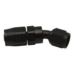 6 AN Female Flare Swivel 30-Degree Hose End CPE, Anodized Matte Black