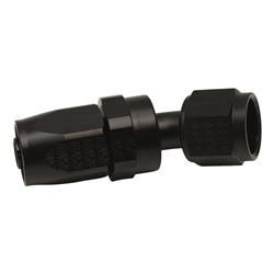 8 AN Female Flare Swivel 30-Degree Hose End CPE, Anodized Matte Black