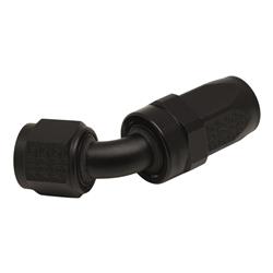 8 AN Female Flare Swivel 60-Degree Hose End CPE, Anodized Matte Black