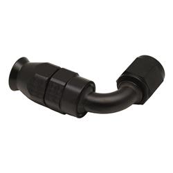 6AN Female Swivel 90-Degree Hose End PTFE (Incl 1 Olive Insert), Anodized Matte Black