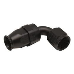 8AN Female Swivel 90-Degree Hose End PTFE (Incl 1 Olive Insert), Anodized Matte Black