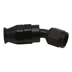 6 AN Female Flare Swivel (Incl Ferule/Olive) 30-Degree Hose End PTFE, Anodized Matte Black