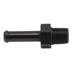 1/8 Inch NPT Male Thread, 1/4 Inch Hose Barb, Anodized Matte Black