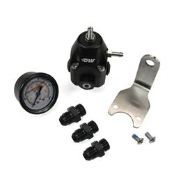 Fuel Pressure Regulator, Return, 30-120 psi, Aluminum, Black Anodized, -6 AN O-ring Female Inlet/Outlet, -6 AN O-ring Female Return, Each