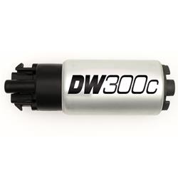 DW300C series, 340lph compact fuel pump w/ mounting clips w/ Universal Install Kit.