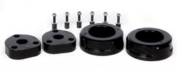 Coil Spring Spacers, Leveling Kit, 2.50 in. Front, 1.00 in. Rear, Polyurethane, Black, Ram 1500, Set of 4