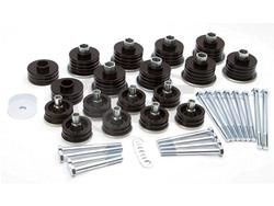 Body Mount Bushings, Polyurethane, Black, Ford, Kit