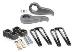 Suspension Lift, Torsion Bar Key/Leaf Spring Blocks, Front 2.0 in. Lift, Rear, 2.0 in. Lift, Chevy, GMC, Pair