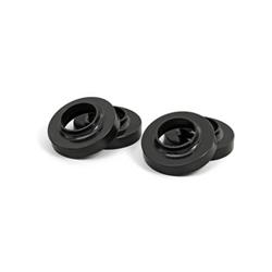 Coil Spring Spacers, Comfort Ride, Durathane, .75 in. Lift, Front, Rear, Black, Jeep, Set of 4