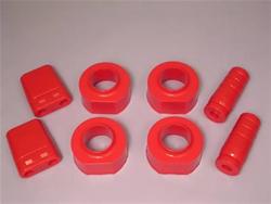 Coil Spring Spacers, Durathane, 1.75 in. Lift, Front/Rear, Black, Jeep, RWD, 4WD, Set of 4