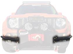 Winch Bumper Guards, Steel, Black Powdercoated, Jeep, Pair