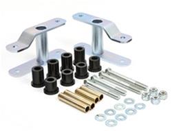 Leaf Spring Shackles, Super, Rear, Greasable, Black Bushings, Nissan, Raised, Kit