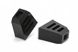 Bump Stops, Wedge, Polyurethane, Black, 4.5 in. Length, 2.5 in. Width, 4.5 in. Height, 3/8-16 in. Stud, Pair