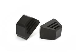 Bump Stop, Polyurethane, Black, Wedge Shape, 3/8 in. Stud Mount, Pair