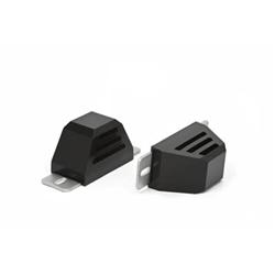 Bump Stops, Rectangular, Polyurethane, Black, 5.50 in. Height, Front, Dodge, Jeep, Pair