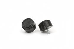 Bump Stop, Polyurethane, Black, Round, 1.375 in. Height, 3/8 in. Stud Mount, Pair