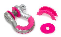 D-Ring Isolators, Washers, Polyurethane, Fluorescent Pink, 3/4 in. Shackles, Kit