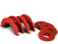 D-Ring Isolators, Washers, Polyurethane, Red, 3/4 in. Shackles, Kit