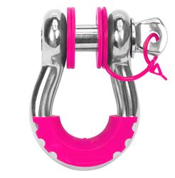 D-Ring Isolators, Locking Washers, Polyurethane, Fluorescent Pink, 3/4 in. Shackles, Kit