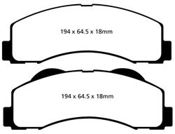 Brake Pads, Greenstuff  6000 Series, Organic, Front, Ford, Lincoln, Set