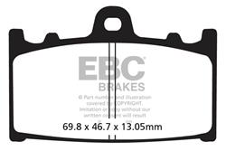 Brake Pads, Organic, Rear, Suzuki, Set