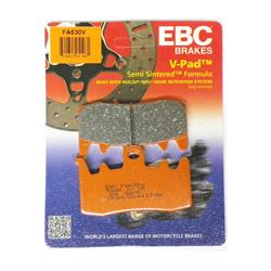 Brake Pads, Semi-Sintered V, Front, Sintered Copper Alloy, Integrally Molded without Shims, Can-Am, Set