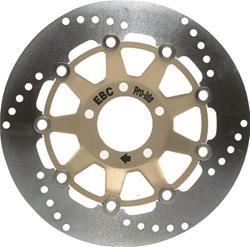 Powersports Brake Rotors, Street Replacement Rotors, Front, Cross-Drilled, Stainless Steel, Triumph, Speed Triple, Each