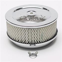 Air Filter Assembly, Pro-Flo, 6 in. Diameter, Round, Steel, Chrome, 2 in. Filter Height, Each