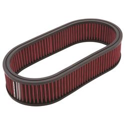 Air Cleaner Element, Oval, 2.5" Tall, Red with White Strip, Each