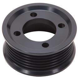 Supercharger Pulley, E-Force Competition, Aluminum, Black, Serpentine, 8-Groove, 3.500 in. Diameter, Each