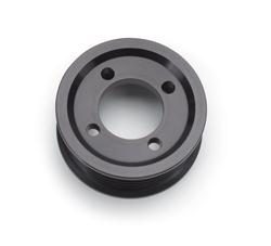 Supercharger Pulley, E-Force Competition, Aluminum, Black, Serpentine, 6-Groove, 2.75 in. Diameter, Ford, Each