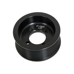 Supercharger Pulley, E-Force Enforcer, Aluminum, Black, Serpentine, 8-Groove, 3.250 in. Diameter, Each