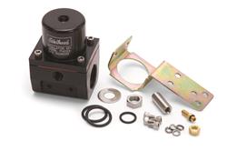 Fuel Pressure Regulator, Return, Inline, 35-90 psi, Aluminum, Black Anodized, Mounting Bracket, Kit