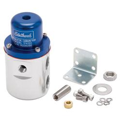 Fuel Pressure Regulator, Non-return, Inline, 5-10 psi, Aluminum, Blue Anodized, Each