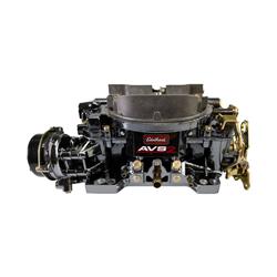 Carburetor, AVS 2, 650 cfm, 4-Barrel, Square Bore, Electric Choke, Black Plasma Coated, Annular Boosters, Each