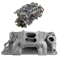 Carburetor and Manifold Combo, Performer RPM Air-Gap Manifold, 800 cfm AVS2 Carb, Chevy, Small Block, Kit