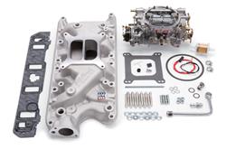 Carburetor and Manifold Combo, Performer Manifold, 500 cfm AVS2 Carb, Ford, Small Block, Kit