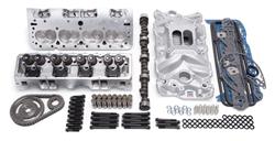 Top End Engine Kit, Power Package, Intake, Heads, Cam, Timing Chain, Head Bolts, SB Chevy, 338 HP-389 TQ, Kit