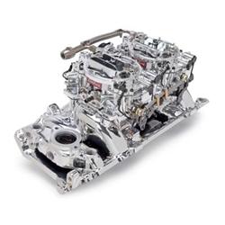 Carburetor and Manifold Combo, RPM Dual Quad Air-Gap Manifold, 500 cfm AVS2 Carbs, Chevy, Big Block, Oval Port, Kit