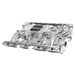 Intake Manifold, Performer, Dual Plane, Aluminum, Polished, Square Bore, Ford, Big Block FE, Each